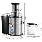 Extractor Digital de Frutas y Vegetales Enteros RAF 2.2 Litros - R2868 - Imagen 4