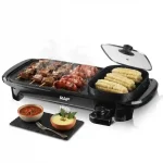 Parrilla Eléctrica 2 en 1 RAF 1200W con Olla y Tapa de Vidrio - R5496