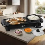 Parrilla Eléctrica 2 en 1 RAF 1200W con Olla y Tapa de Vidrio - R5496 - Imagen 10